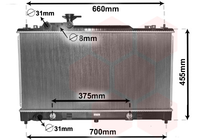 Radiateur refroidissement moteur VAN WEZEL 27002223