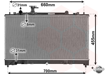 Radiateur refroidissement moteur VAN WEZEL 27002227