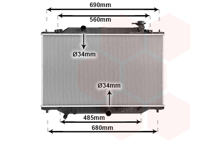 Radiateur refroidissement moteur VAN WEZEL 27012704