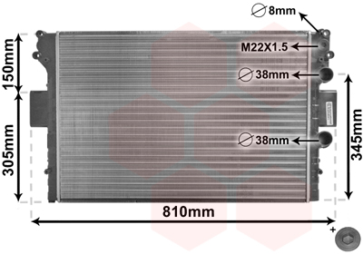 Radiateur refroidissement moteur VAN WEZEL 28002049