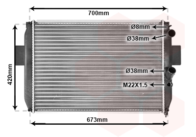 Radiateur refroidissement moteur VAN WEZEL 28002050