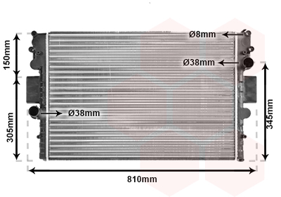 Radiateur refroidissement moteur VAN WEZEL 28002056