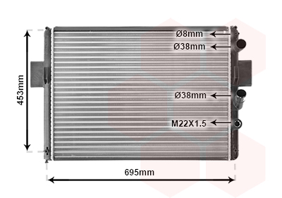 Radiateur refroidissement moteur VAN WEZEL 28002061