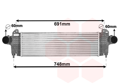 Intercooler (échangeur) VAN WEZEL 28004129