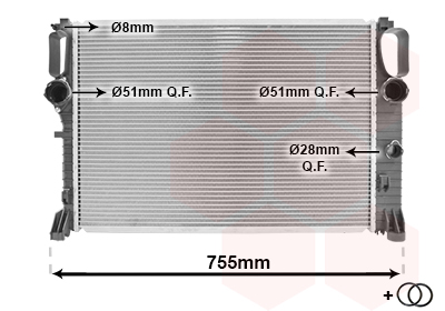 Radiateur refroidissement moteur VAN WEZEL 30002449