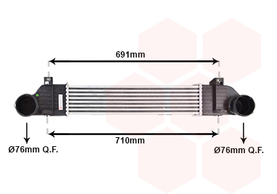 Intercooler (échangeur) VAN WEZEL 30004353