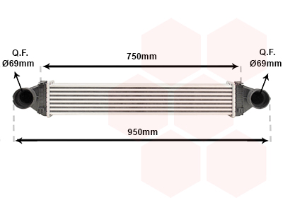 Intercooler (échangeur) VAN WEZEL 30004368