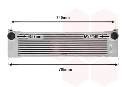 Intercooler (échangeur) VAN WEZEL 30004473