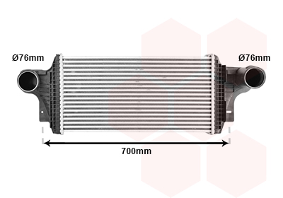 Intercooler (échangeur) VAN WEZEL 30004549