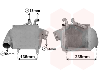 Intercooler (échangeur) VAN WEZEL 30014702