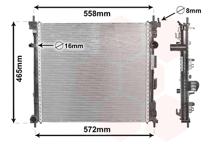 Radiateur refroidissement moteur VAN WEZEL 33002425