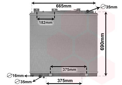 Radiateur refroidissement moteur VAN WEZEL 33002430