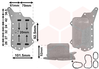Radiateur d'huile VAN WEZEL 33003638