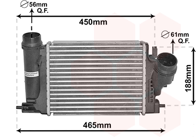 Intercooler (échangeur) VAN WEZEL 33014701