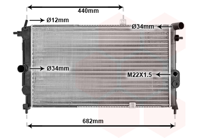 Radiateur refroidissement moteur VAN WEZEL 37002190