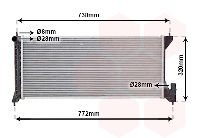 Radiateur refroidissement moteur VAN WEZEL 37002386