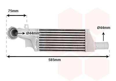 Intercooler (échangeur) VAN WEZEL 37004404