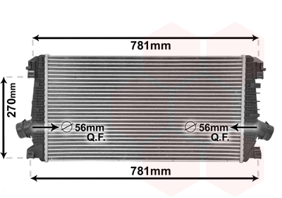 Intercooler (échangeur) VAN WEZEL 37004550