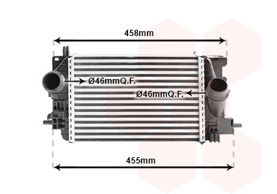 Intercooler (échangeur) VAN WEZEL 37004575