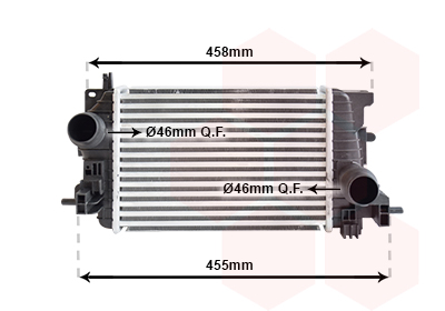 Intercooler (échangeur) VAN WEZEL 37004592