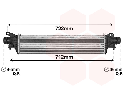 Intercooler (échangeur) VAN WEZEL 37004661