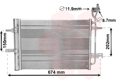 Condenseur de climatisation VAN WEZEL 37005620