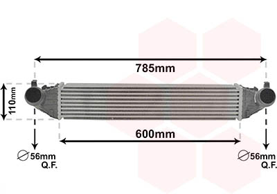 Intercooler (échangeur) VAN WEZEL 37014702