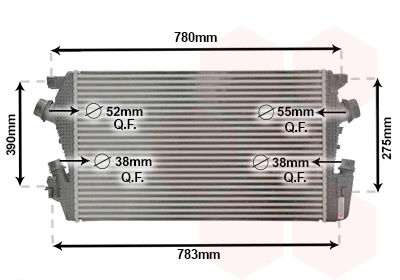 Intercooler (échangeur) VAN WEZEL 37014706