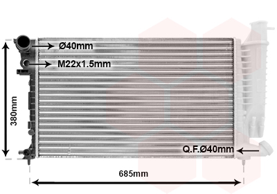 Radiateur refroidissement moteur VAN WEZEL 40002136