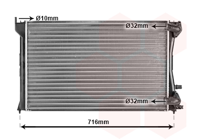 Radiateur refroidissement moteur VAN WEZEL 40002196