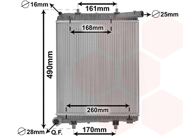 Radiateur refroidissement moteur VAN WEZEL 40002411