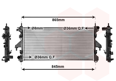 Radiateur refroidissement moteur VAN WEZEL 40012305