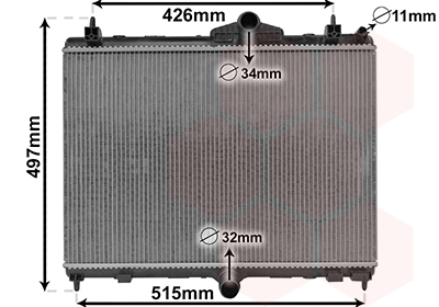 Radiateur refroidissement moteur VAN WEZEL 40012701