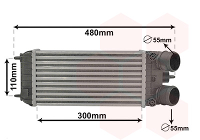 Intercooler (échangeur) VAN WEZEL 40014702