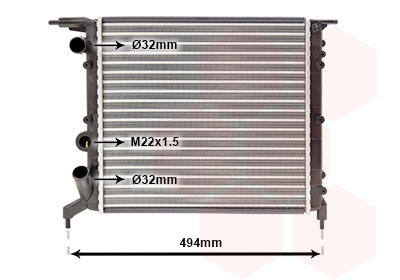 Radiateur refroidissement moteur VAN WEZEL 43002042