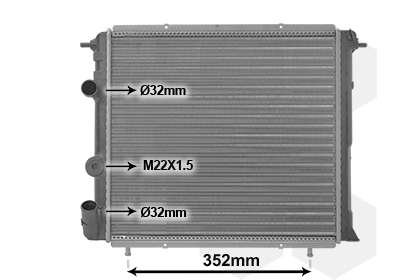 Radiateur refroidissement moteur VAN WEZEL 43002053