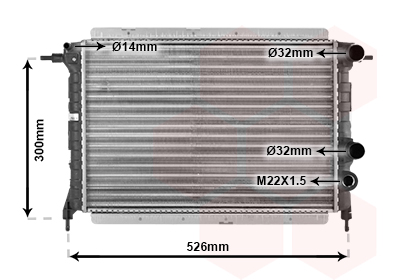 Radiateur refroidissement moteur VAN WEZEL 43002065