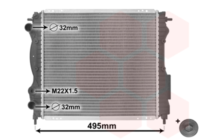 Radiateur refroidissement moteur VAN WEZEL 43002129