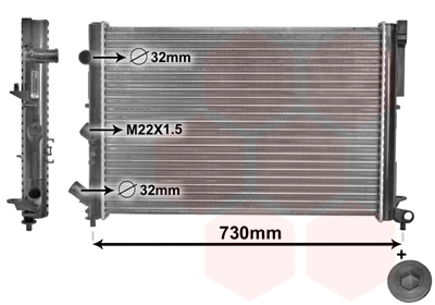 Radiateur refroidissement moteur VAN WEZEL 43002165