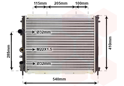 Radiateur refroidissement moteur VAN WEZEL 43002231