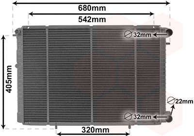 Radiateur refroidissement moteur VAN WEZEL 43002239