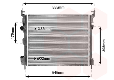 Radiateur refroidissement moteur VAN WEZEL 43002326