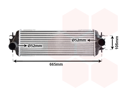 Intercooler (échangeur) VAN WEZEL 43004328