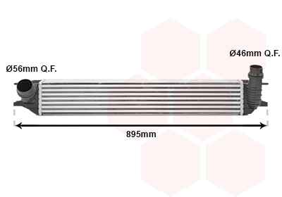 Intercooler (échangeur) VAN WEZEL 43004462