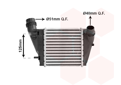 Intercooler (échangeur) VAN WEZEL 43004552