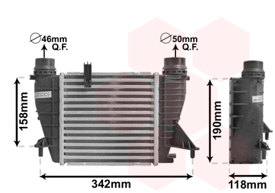 Intercooler (échangeur) VAN WEZEL 43004553