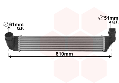 Intercooler (échangeur) VAN WEZEL 43004614