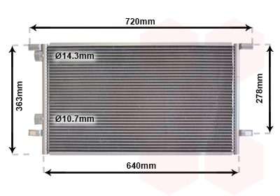 Condenseur de climatisation VAN WEZEL 43005253