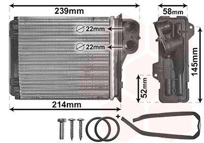 Radiateur de chauffage VAN WEZEL 43006398