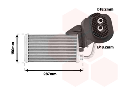 Radiateur de chauffage VAN WEZEL 43006457